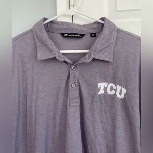 Travis Mathew TCU Purple Performance Golf Polo. Mens Size XXL